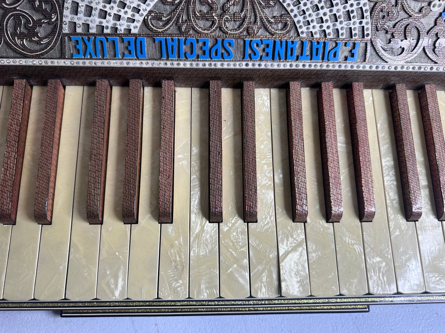 Rare Antique F. Piatanesi Special Deluxe Italian 1930s Piano Accordion - All Original, Untested, 60+ Years in Storage - TreasuTiques