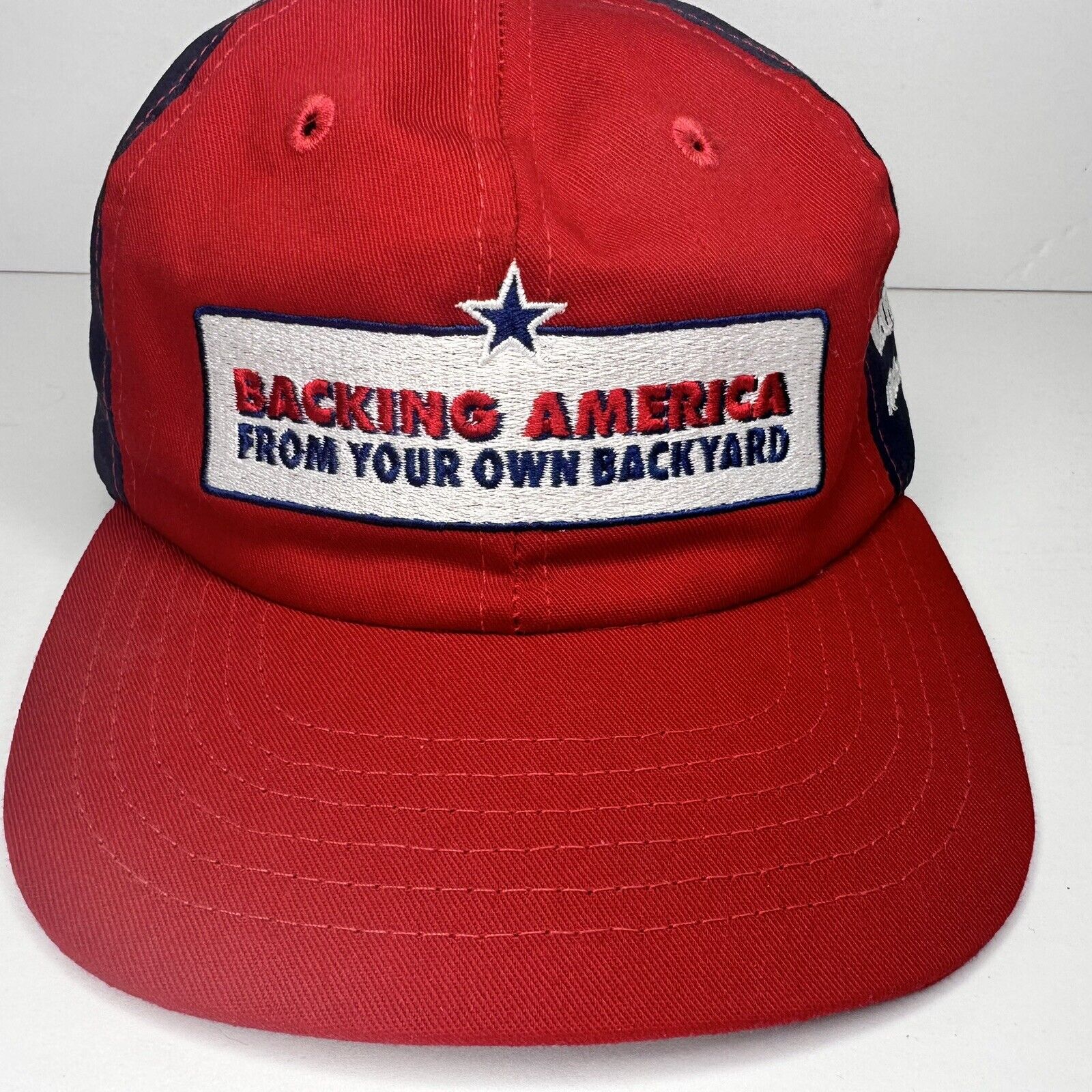 Vintage “Backing America From Your Own Backyard” Trucker Hat- Whirlpool, Maytag, KitchenAid Sponsored - TreasuTiques