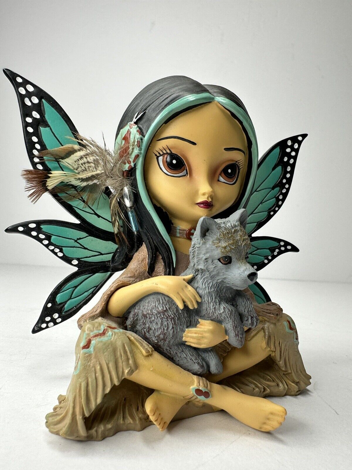 Jasmine Becket-Griffith Moonheart Spirit of Strength Fairy Indian Figurine - Hamilton Collection - TreasuTiques