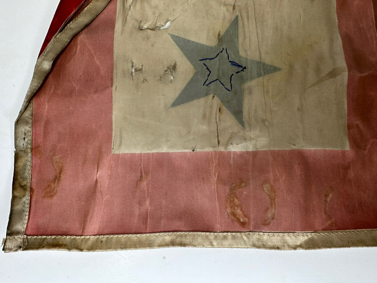 Original World War I Gold Star Mother Window Banner - Symbol of Valor and Sacrifice - TreasuTiques