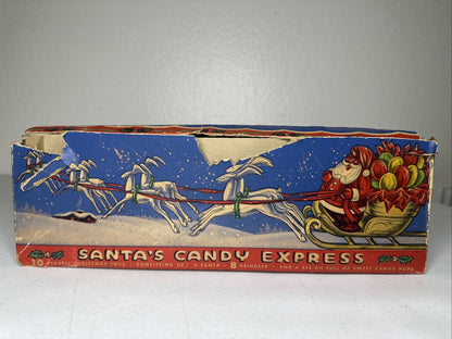 Vintage 1950s Santa's Candy Express Plastic Toy Set with Original Box - Rare Sears Collectible - TreasuTiques