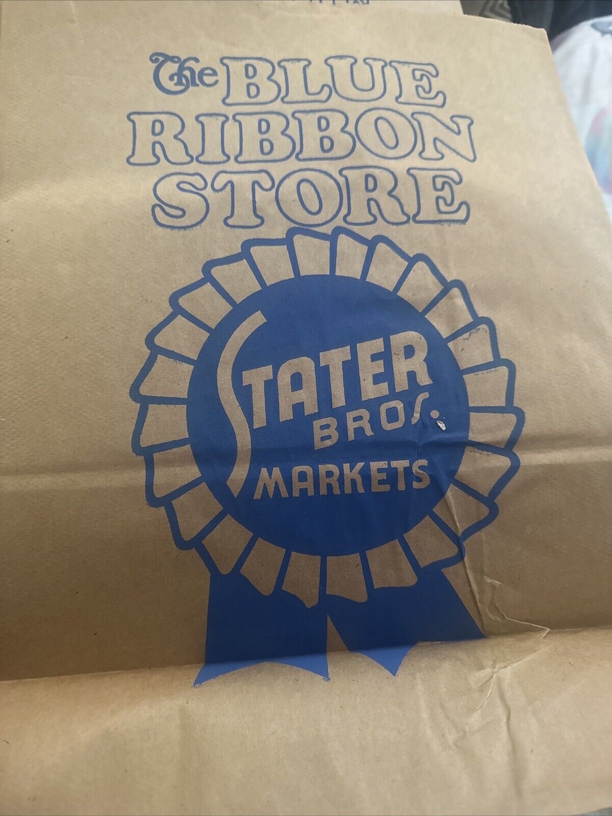 Vintage 1960s Stater Bros Grocery Store Paper Shopping Bags - Collectible Memorabilia - TreasuTiques