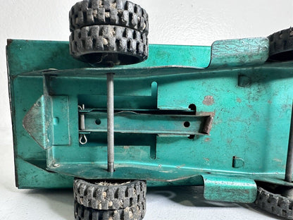 Vintage 1950s Structo Toys Green Metal Dump Truck - Classic Collectible Dumper - TreasuTiques