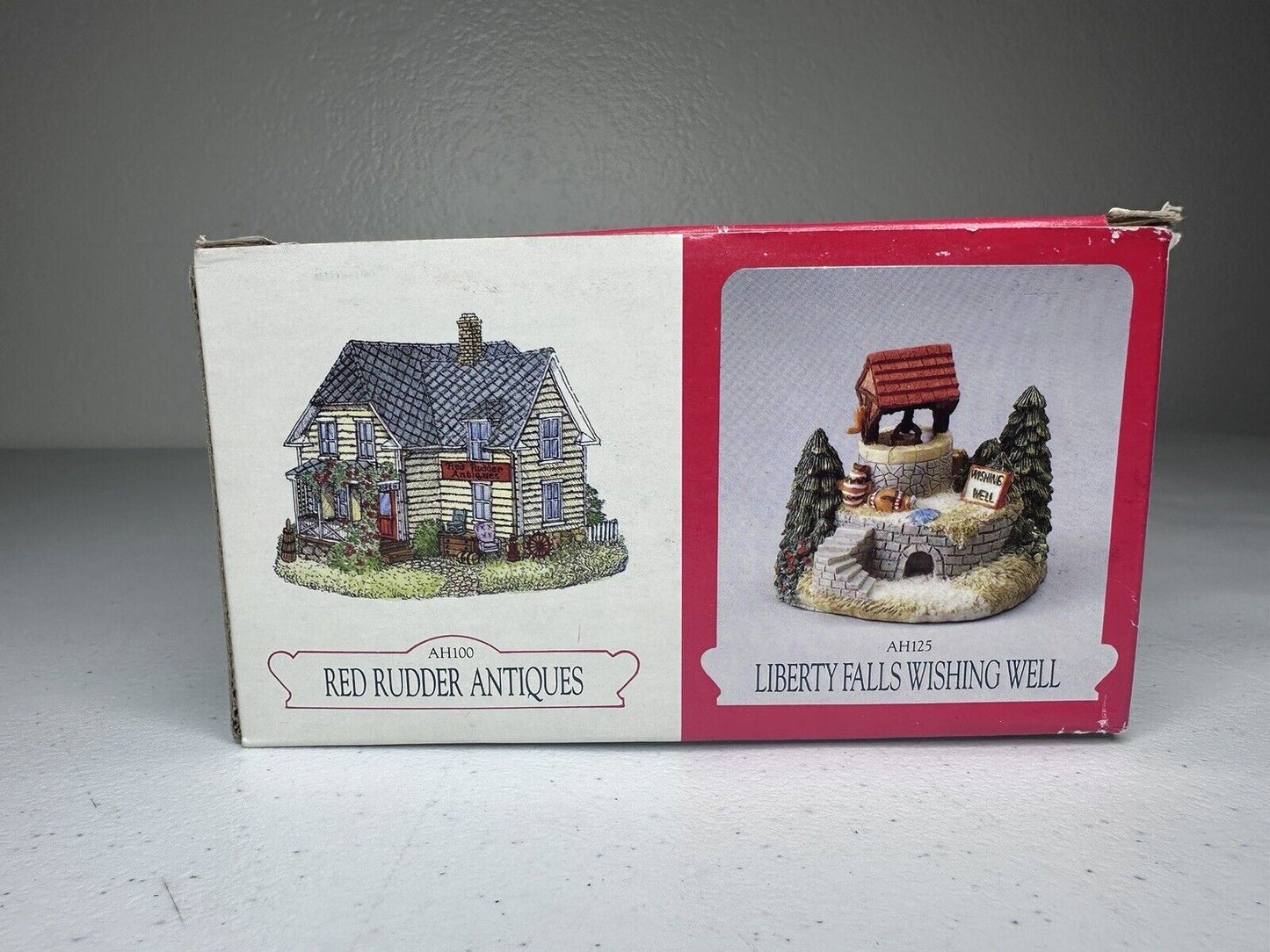 Vintage Americana Liberty Falls Antiques Shop & Wishing Well Miniatures - Collectible Set - TreasuTiques