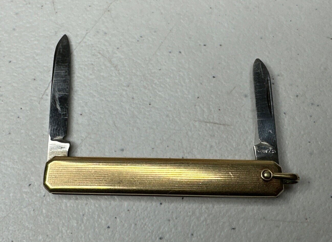 Vintage Men's Black Star Sapphire Cufflink & Knife Set - 1/20 14K G.F. Original Box - TreasuTiques