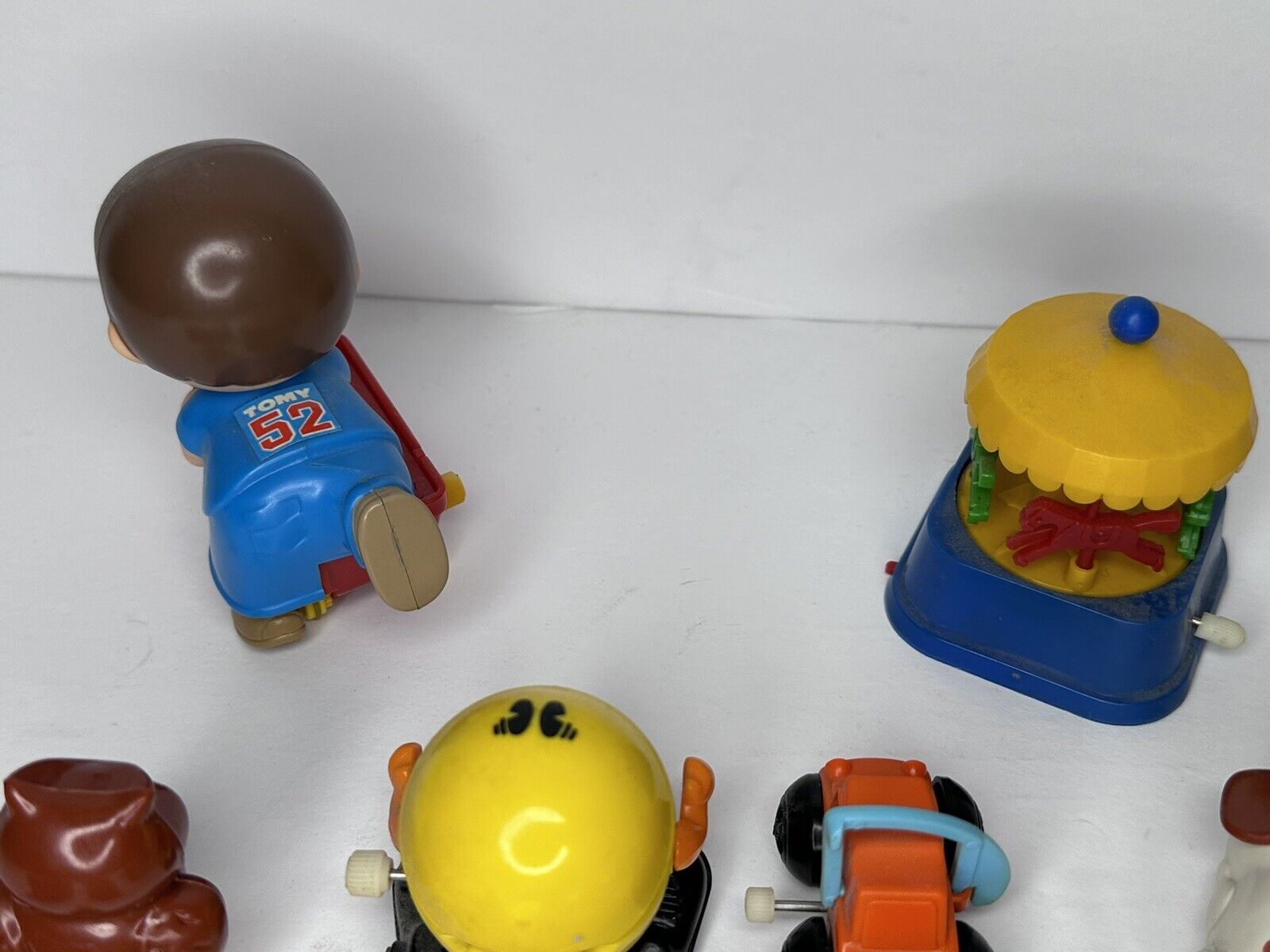 Vintage Tomy & Durham Wind-Up Toys Collection - Includes Pac-Man, Mickey Mouse, and More - Rare Nostalgic Lot from the 1970s - TreasuTiques