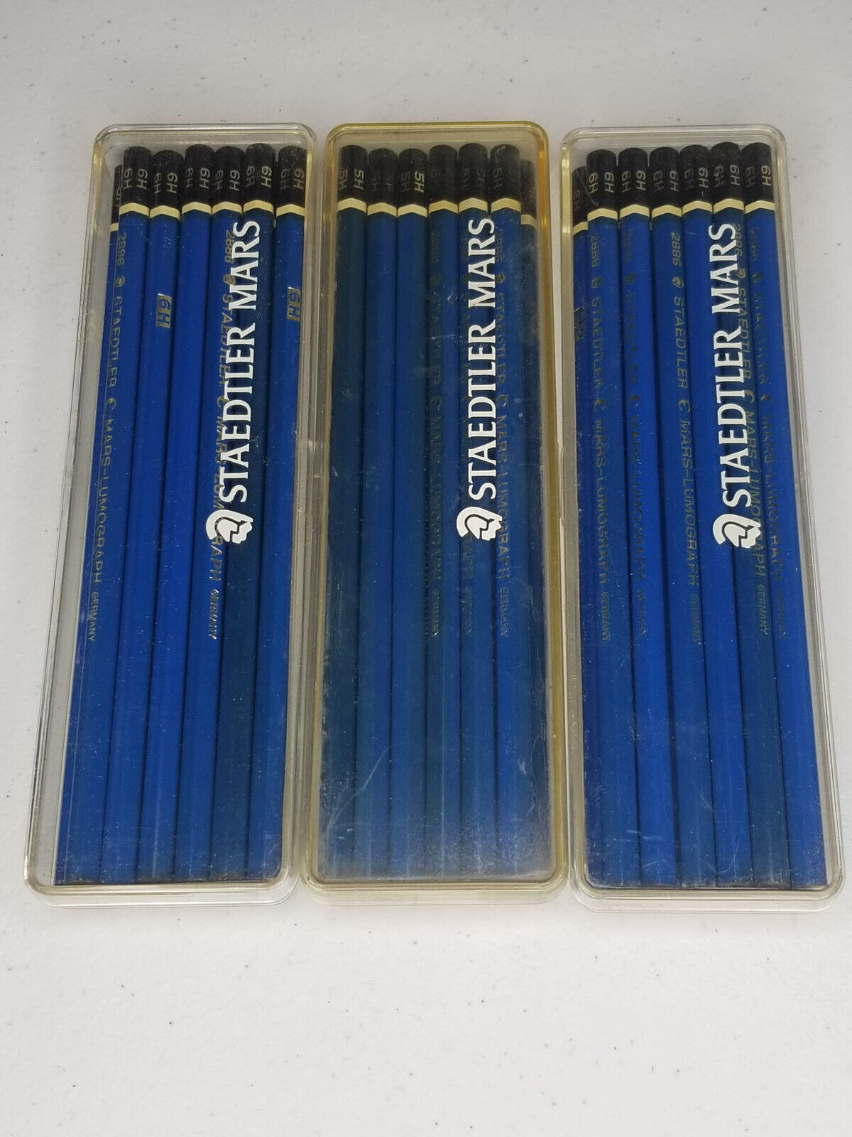 Vintage Staedtler Mars Lumograph Drawing Pencil Set - 6H & 5H in Original Display Case - TreasuTiques