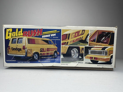 1978 Vintage MPC 1/25 Gold Rush Custom Dodge Van Model Kit - Complete with Original Box #1-0423 - TreasuTiques