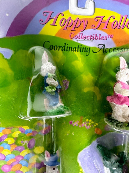 Easter Bunny Garden Decorations - Hoppy Hollow Collectible Figurines Set - TreasuTiques