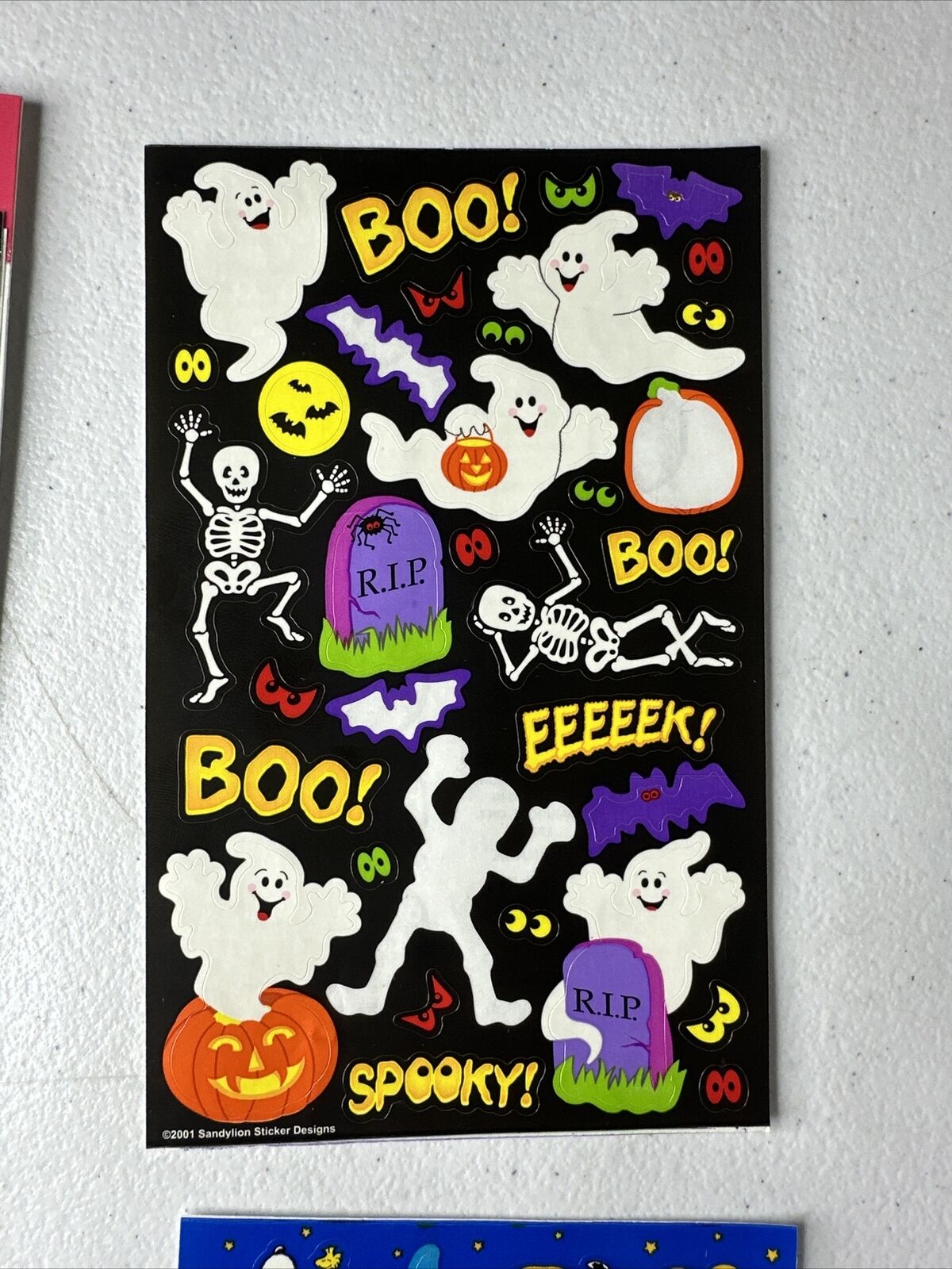 Vintage Sandylion Halloween Sticker Packs - Collectible Snoopy Decals Set - TreasuTiques