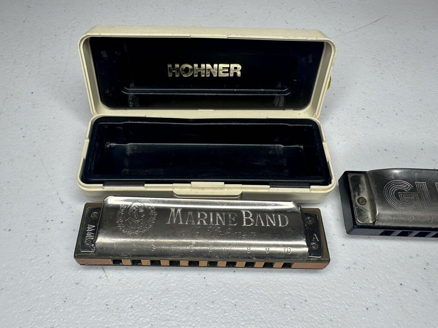 Vintage Hohner Marine Band & GLH Great Little Harp Harmonicas in Original Case - Musical Instrument Collectible - TreasuTiques