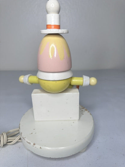 Charming Vintage 1960s Humpty Dumpty Nursery Lamp - Retro Wood & Plastic Bedside Decor - TreasuTiques