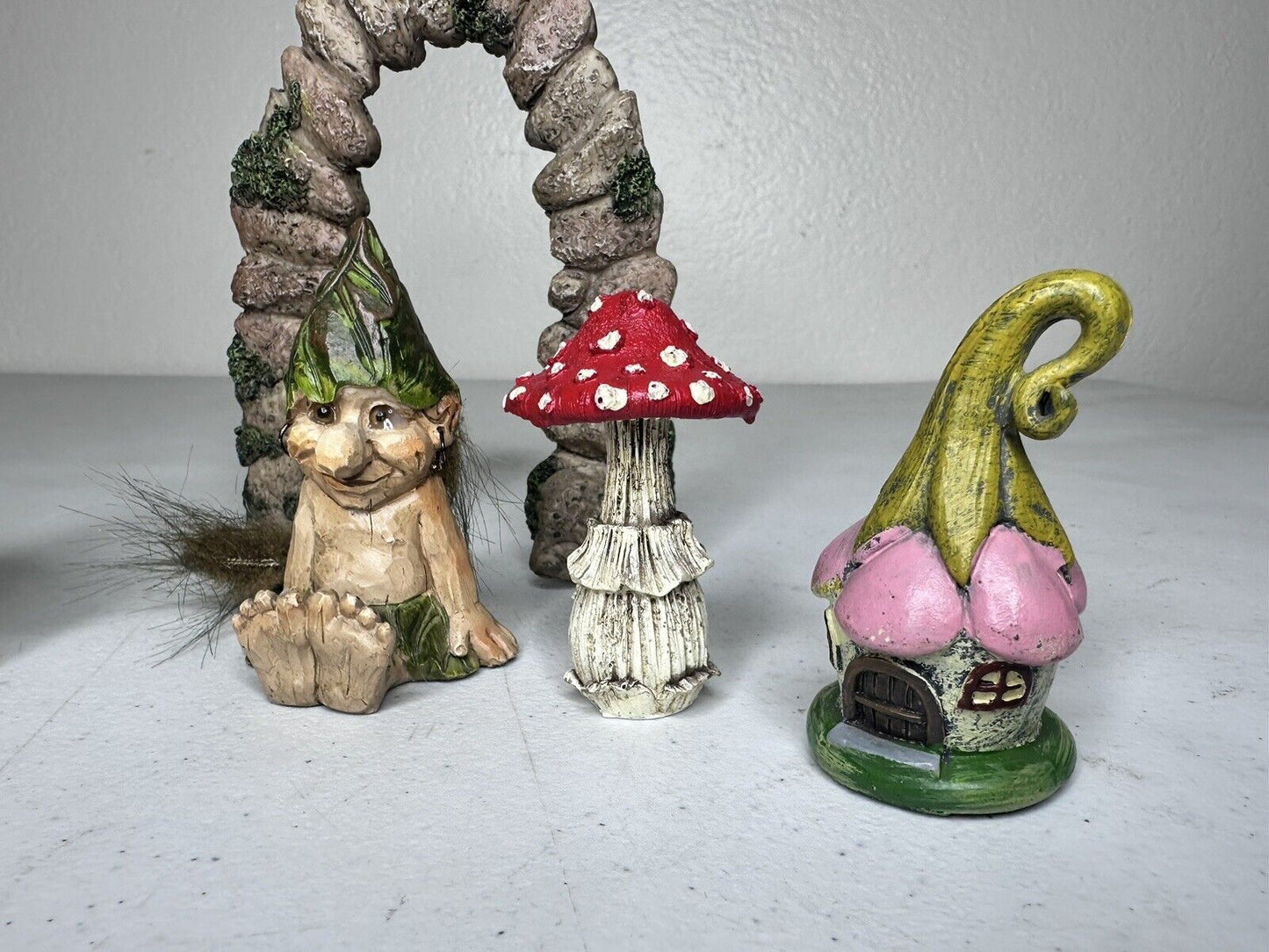 Exclusive Rare Vintage Norwegian Troll & Enchanted Garden Décor Set - Fantasy Collectible for Home & Garden - TreasuTiques