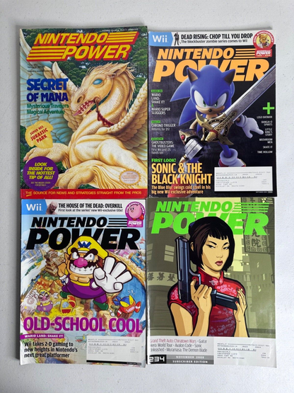 Rare Lot of 10 Vintage Nintendo Power Magazines - Volumes 36, 44-46, 48, 52, 54, 232-234 - Collectible Gaming History - TreasuTiques