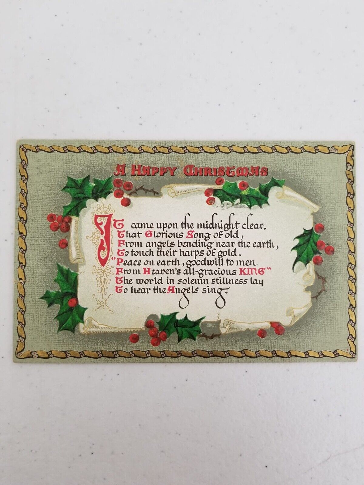 Rare Antique Yuletide Greetings Cards Set - Santa Claus, 1917 Joyful Set - TreasuTiques
