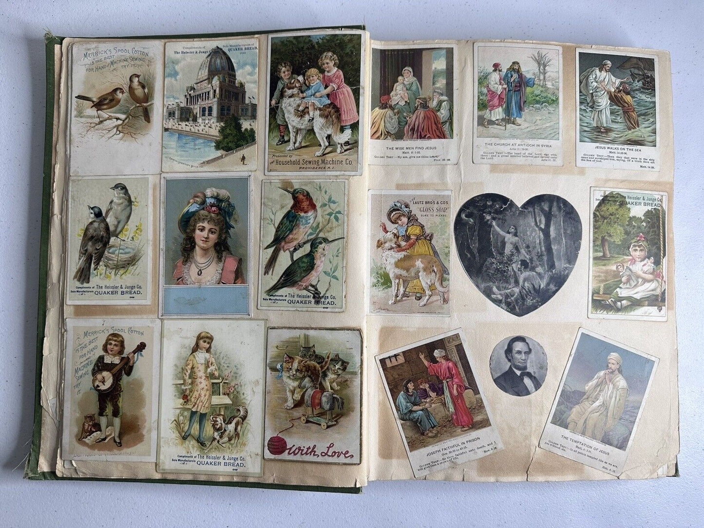 Antique 1880s-1900s Scrapbook Album with 250+ Cards - Tobacco, Advertising, and Rare Collectibles - TreasuTiques