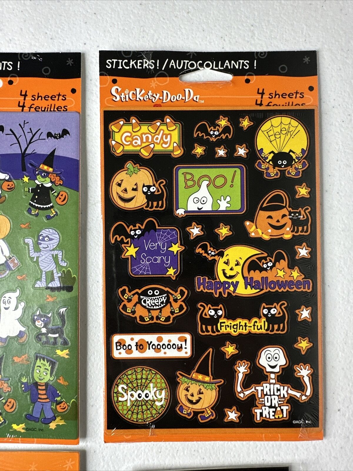 Set of Vintage Halloween Stickers by American Greetings and Stickety-Doo-Da - Retro Collectible Lot - TreasuTiques