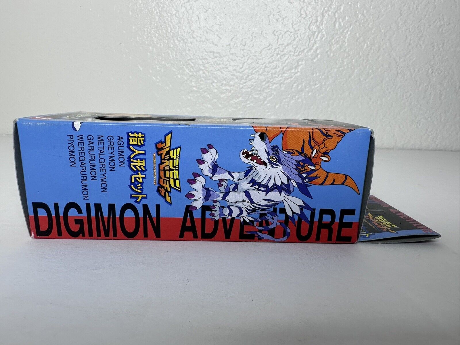 1999 YUTAKA Digimon Adventure Greymon & Piyomon Finger Puppets - Sealed, Japan Exclusive - TreasuTiques