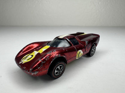 Rare 1969 Hot Wheels Redline Lola GT70 in USA Red - Vintage Collectible Diecast Car - TreasuTiques