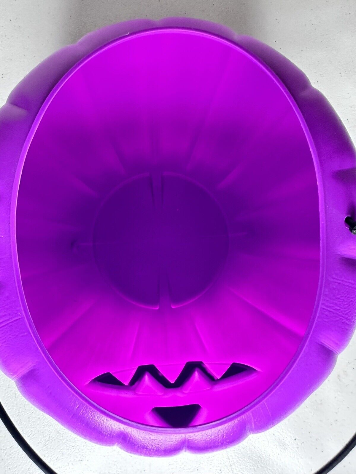 Vintage General Foam Purple Halloween Pumpkin Bucket - Collectible Jack O' Lantern with Handle - TreasuTiques