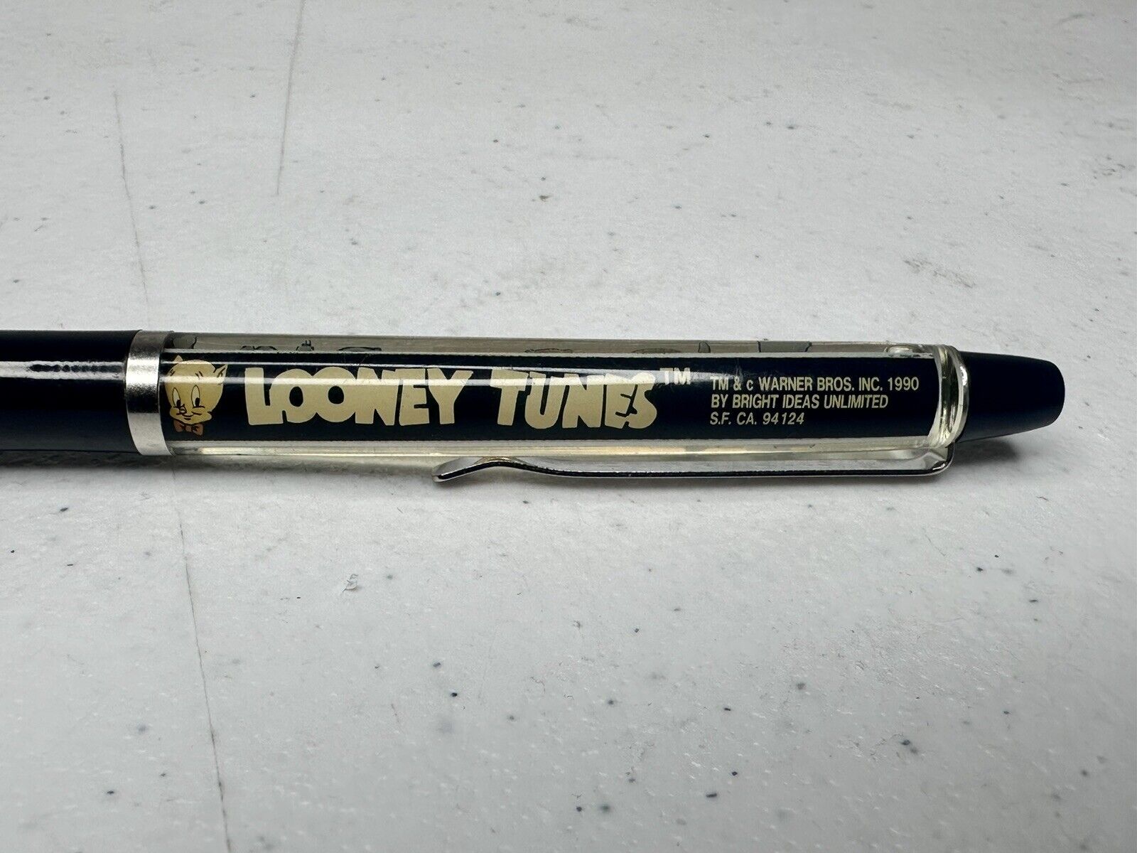 Vintage 1990 Looney Tunes Collectible Floaty Pen – Bugs Bunny and Daffy Duck Dynamic Duo - TreasuTiques