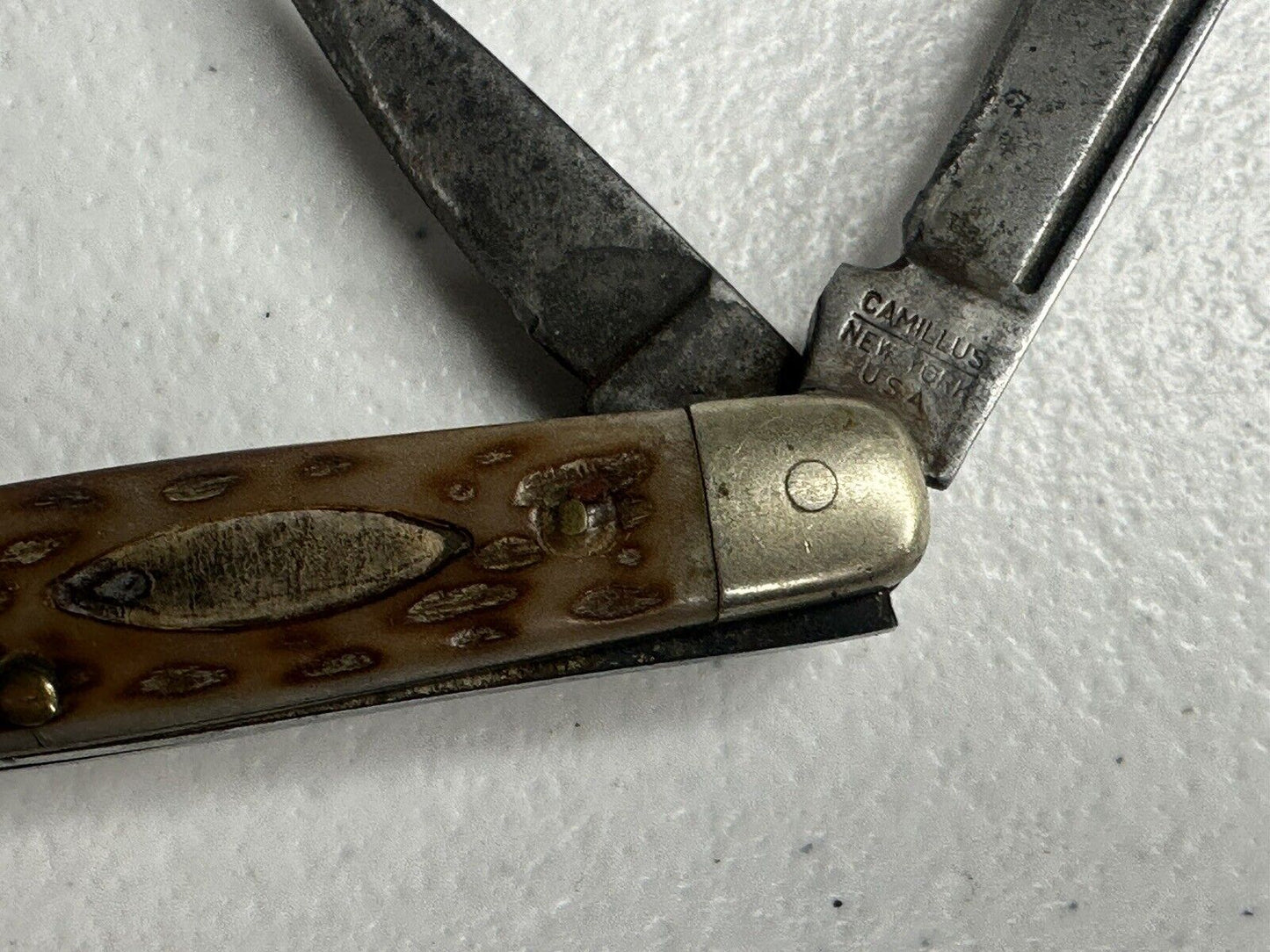 Vintage Camillus #76 3-Blade Folding Pocket Knife - Authentic New York USA Made, 3-Inch - TreasuTiques