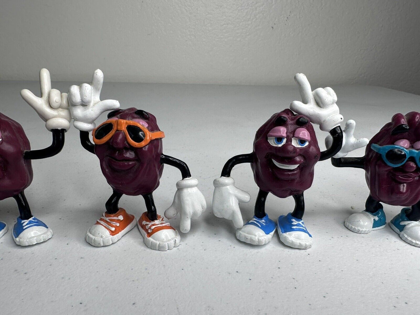 Vintage 1980s California Raisins Clay Figures - Iconic R&B Collectible Set of 6 - TreasuTiques