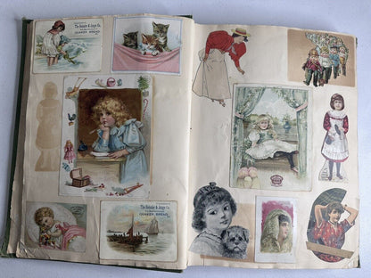 Antique 1880s-1900s Scrapbook Album with 250+ Cards - Tobacco, Advertising, and Rare Collectibles - TreasuTiques