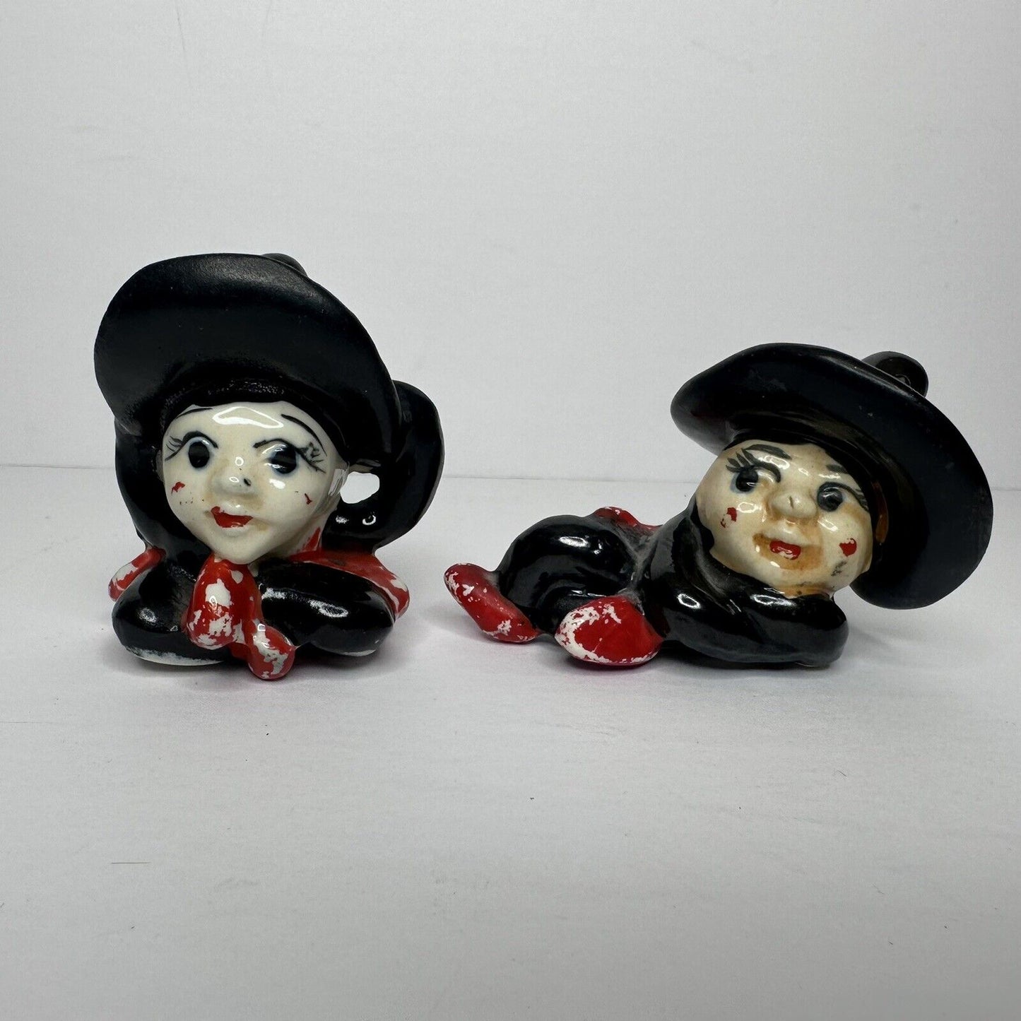 Rare Vintage 1960s Witches Salt & Pepper Shaker Set - Made in Occupied Japan - Halloween Decor - TreasuTiques