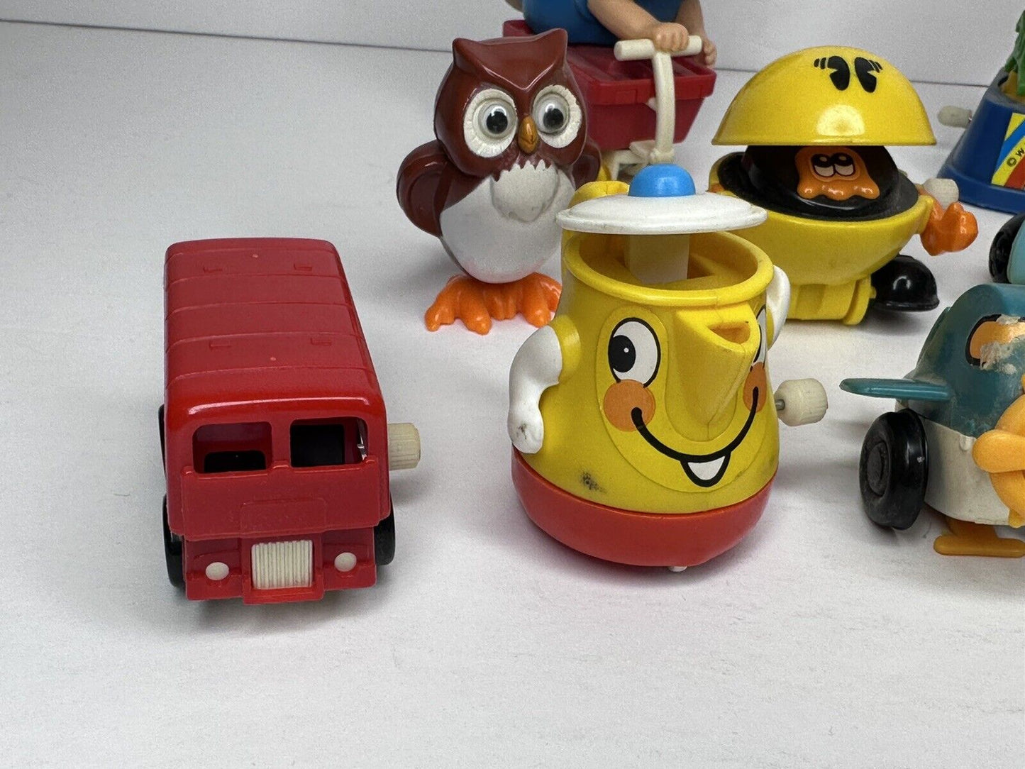 Vintage Tomy & Durham Wind-Up Toys Collection - Includes Pac-Man, Mickey Mouse, and More - Rare Nostalgic Lot from the 1970s - TreasuTiques