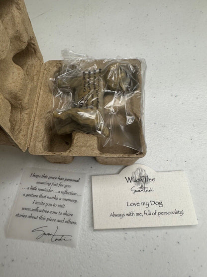 Willow Tree Hand-Carved Dog Figurine - 'Love My Dog' Small Standing - Unique 2018 Collectible - TreasuTiques