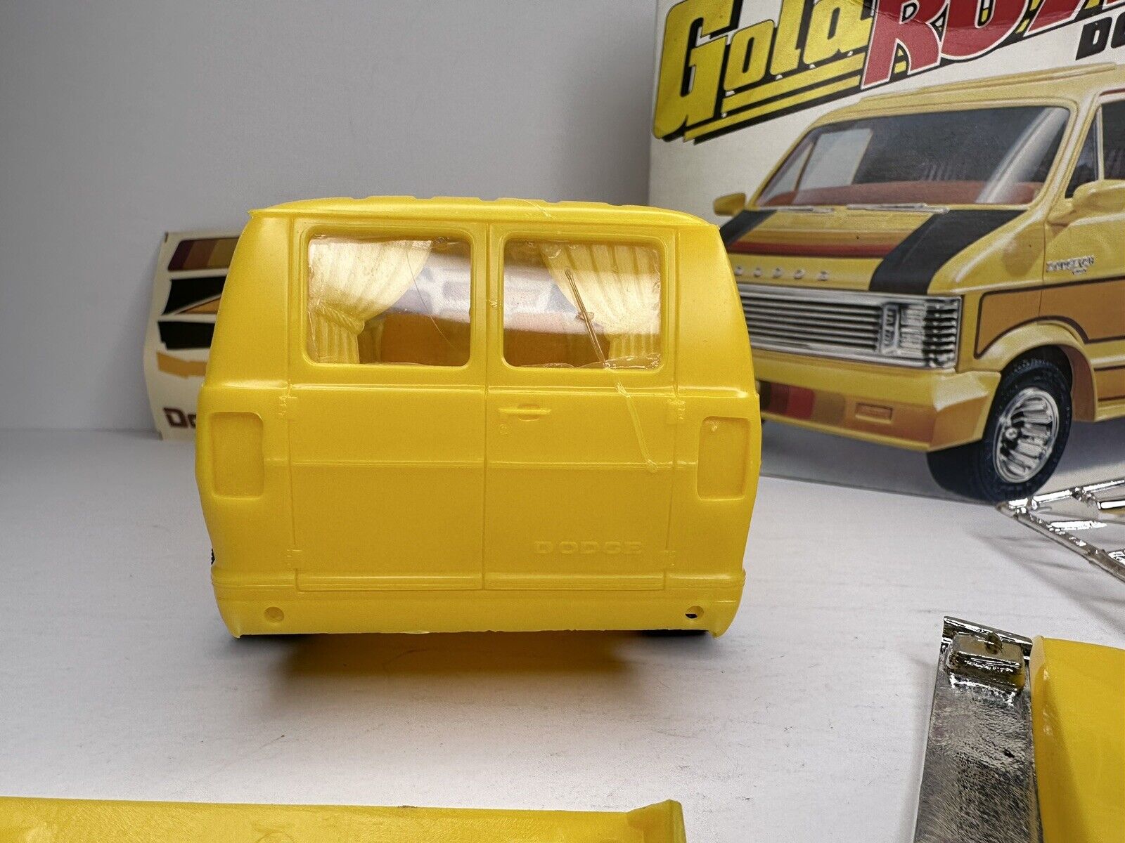 1978 Vintage MPC 1/25 Gold Rush Custom Dodge Van Model Kit - Complete with Original Box #1-0423 - TreasuTiques