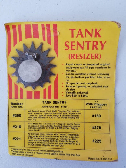 3-Pack Tank Sentry Resizer - Vintage Fuel System Repair Tool for Classic Cars #200 #216 - TreasuTiques