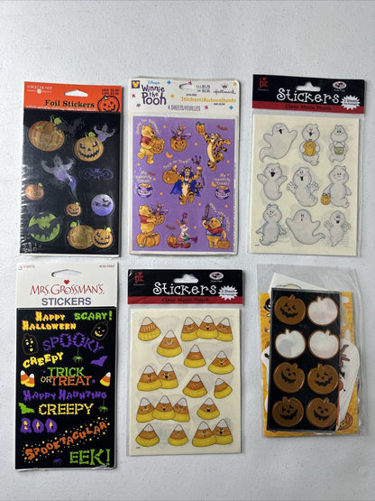 Complete Vintage Halloween Sticker Pack Lot – Disney, Mrs. Grossman's, Sealed & Opened Mixed Sheets - TreasuTiques