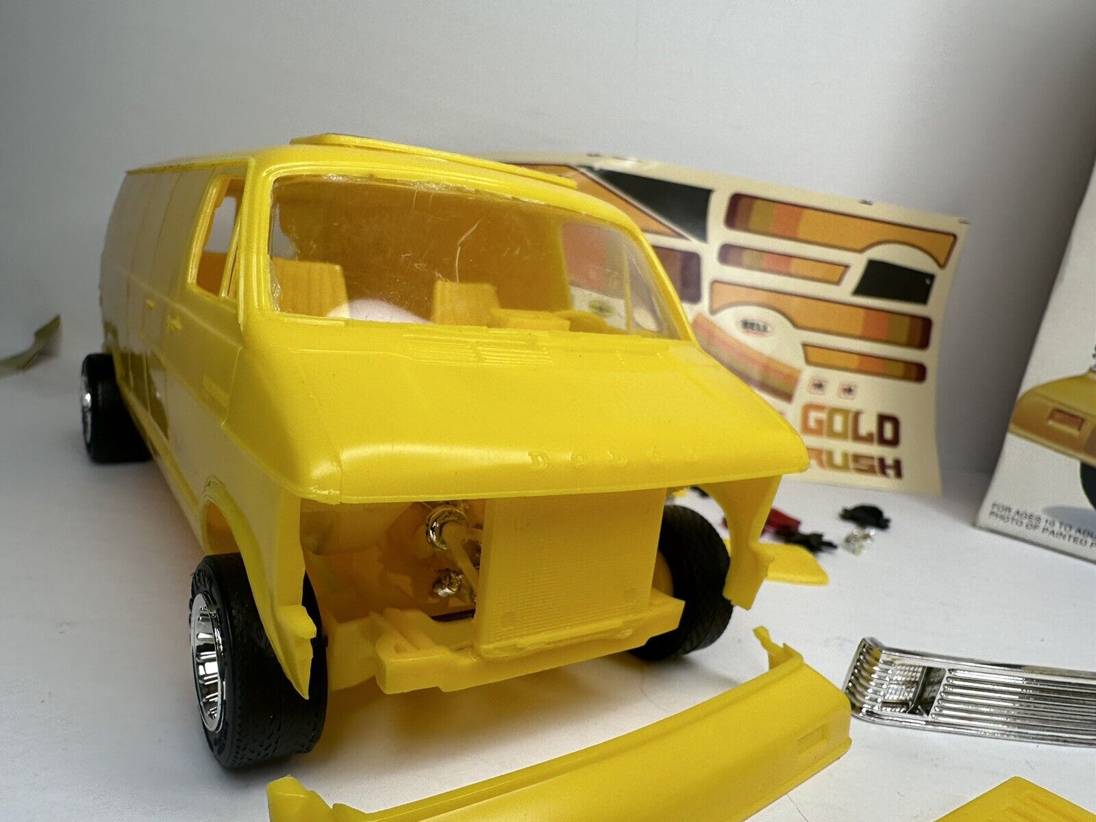 1978 Vintage MPC 1/25 Gold Rush Custom Dodge Van Model Kit - Complete with Original Box #1-0423 - TreasuTiques