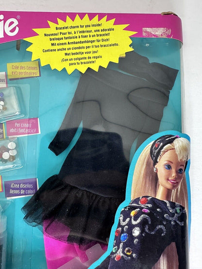 Vintage 1993 Mattel Barbie Paint 'N Dazzle #3480 - Euro Exclusive - New & Sealed Outfit - TreasuTiques