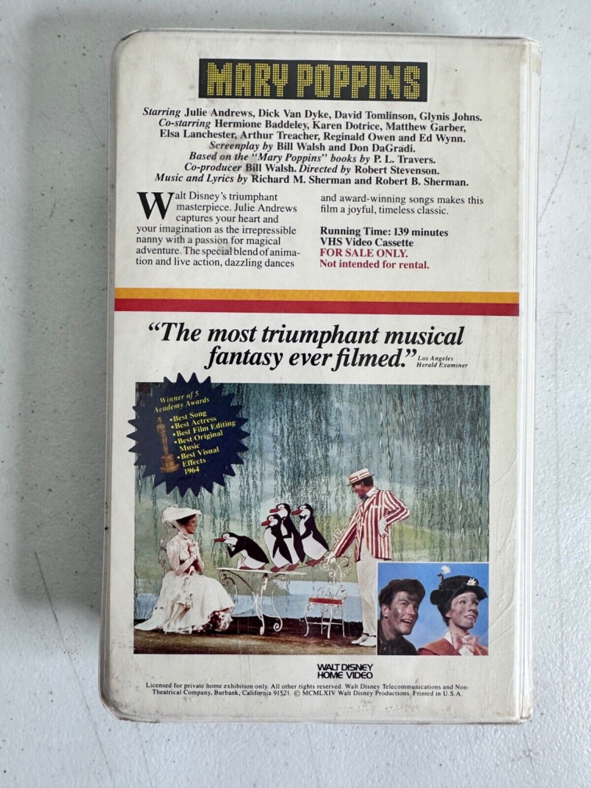 Rare 1980s Mary Poppins Original VHS - Walt Disney Home Video - Collectors Item - TreasuTiques