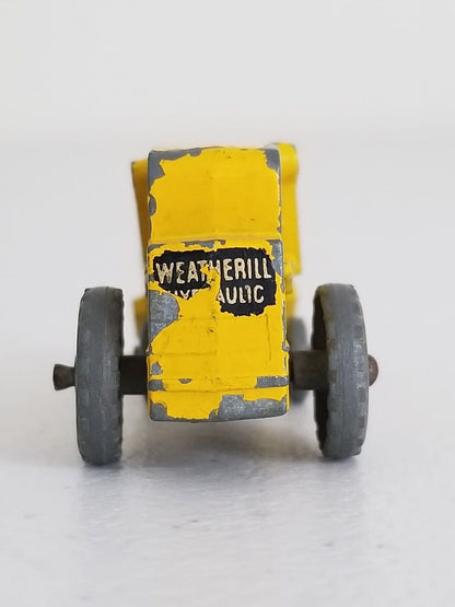 Vintage Lesney Matchbox No. 24 Weatherill Hydraulic Shovel Toy with Grey Tires - Made in England - TreasuTiques