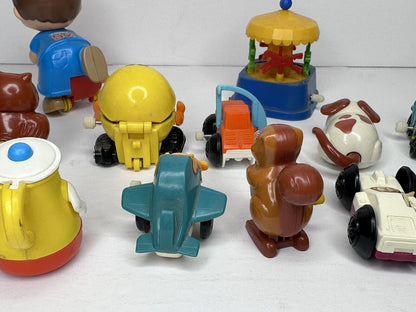 Vintage Tomy & Durham Wind-Up Toys Collection - Includes Pac-Man, Mickey Mouse, and More - Rare Nostalgic Lot from the 1970s - TreasuTiques