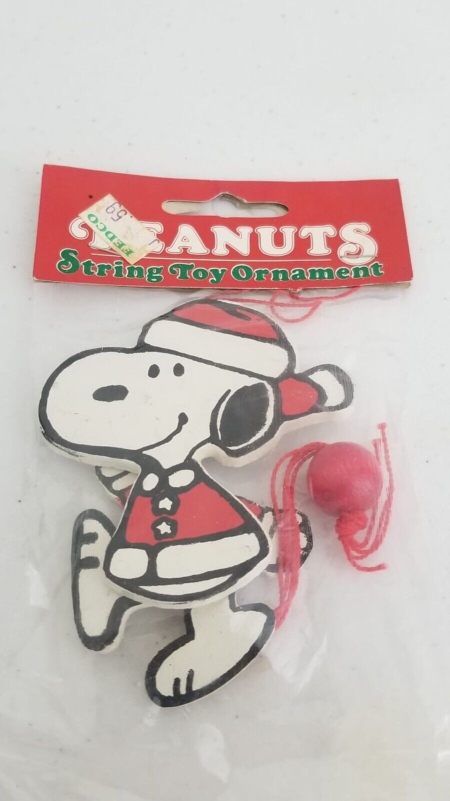 Vintage Peanuts Snoopy Christmas Ornament Set with Midwest Importers Wooden Sleds - Classic Holiday Decor Collection - TreasuTiques