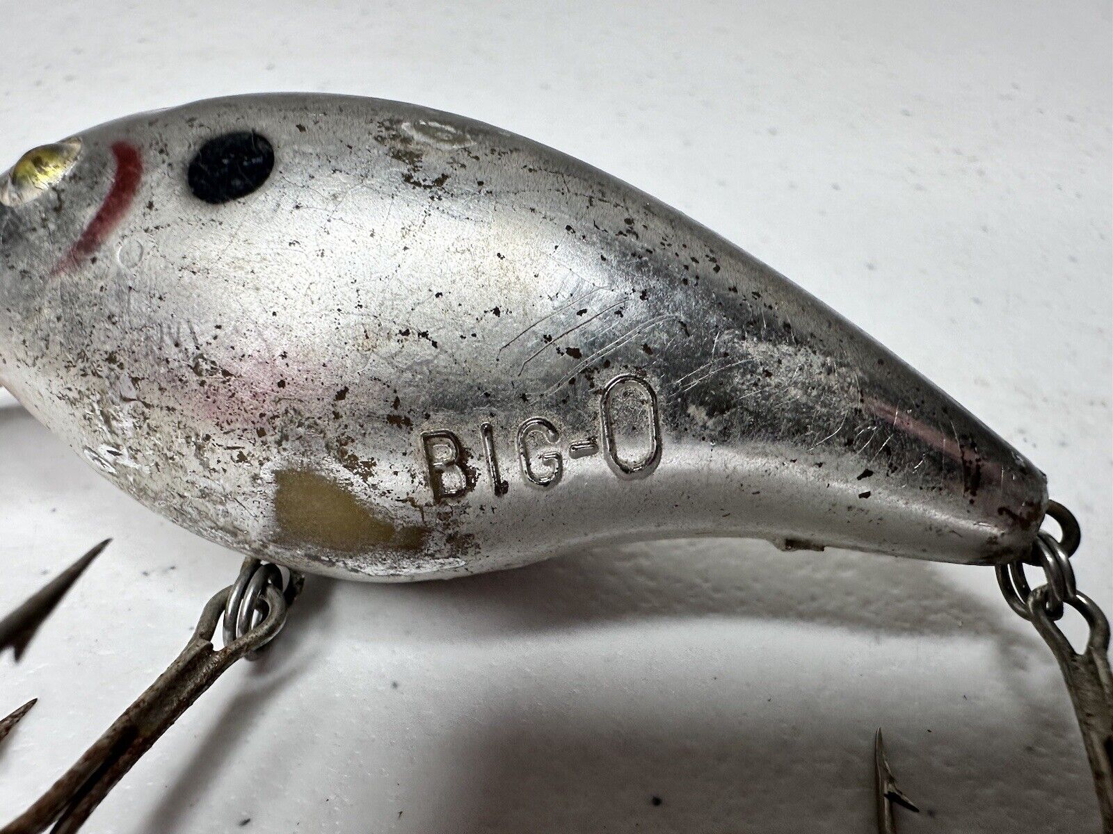 Vintage Cotton Cordell Big O Collectible Bass Fishing Lure - 3.25" Silver Bass Bait Tackle - TreasuTiques