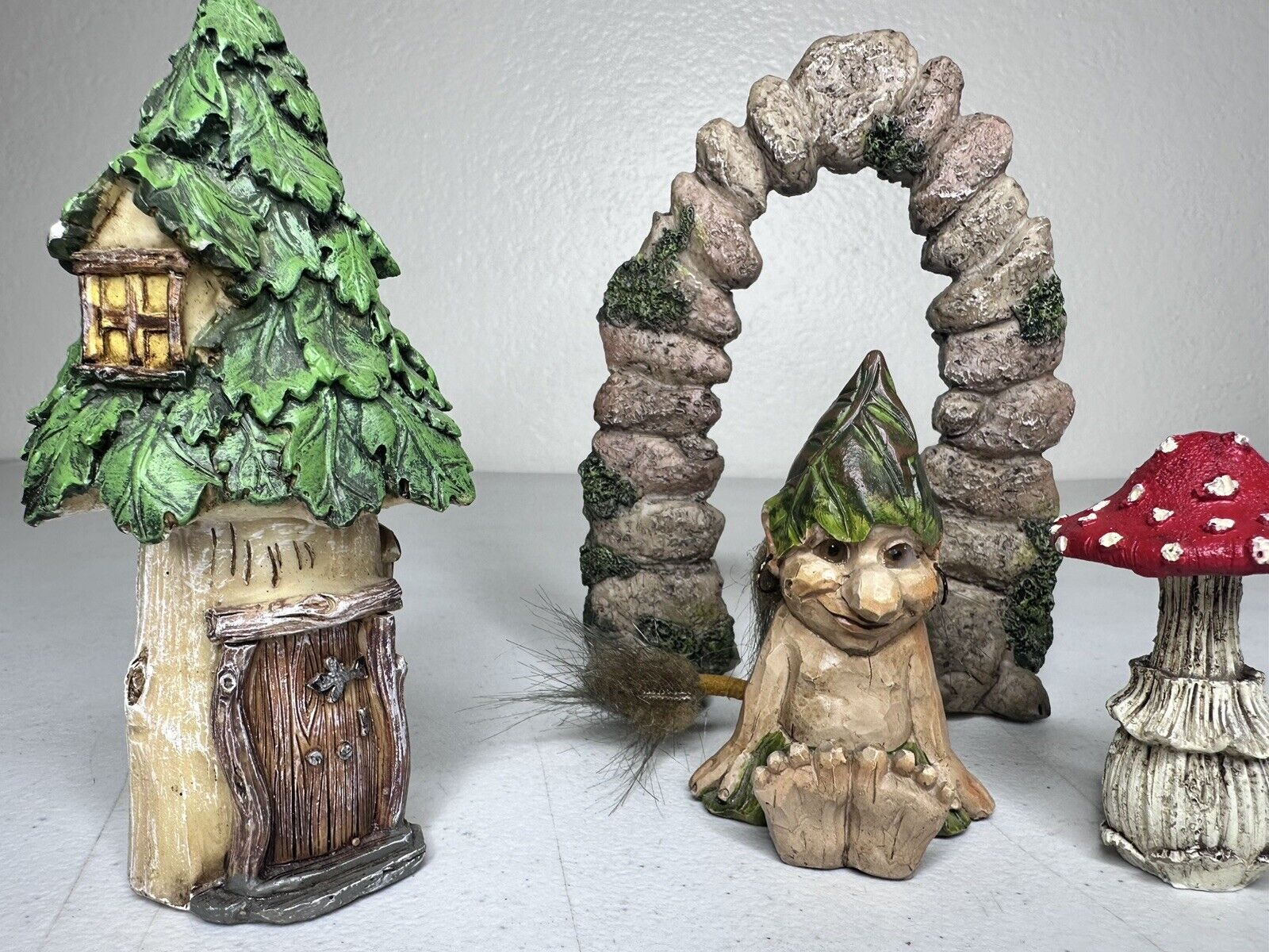 Exclusive Rare Vintage Norwegian Troll & Enchanted Garden Décor Set - Fantasy Collectible for Home & Garden - TreasuTiques