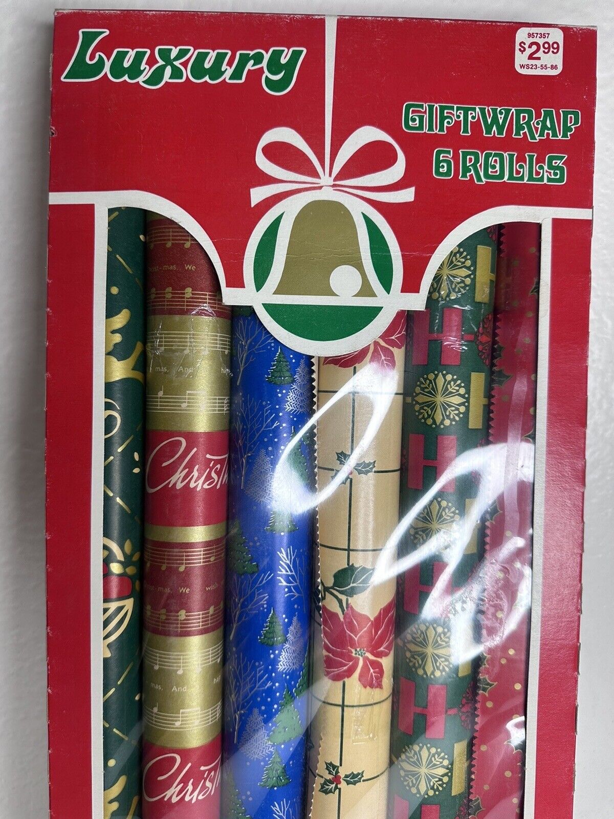 Vintage Christmas Gift Wrap Set, 6 Rolls, USA Made by McCrory Corp – Festive and Decorative - TreasuTiques