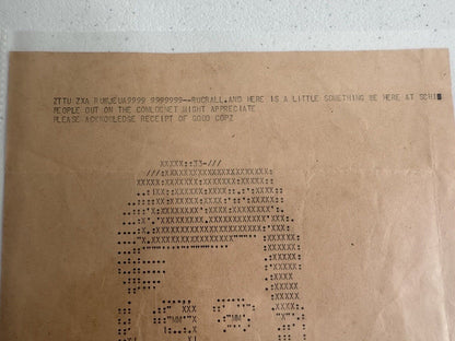 Rare JFK ASCII Art by San Francisco Mime Troupe - Vintage Political Collectible - TreasuTiques