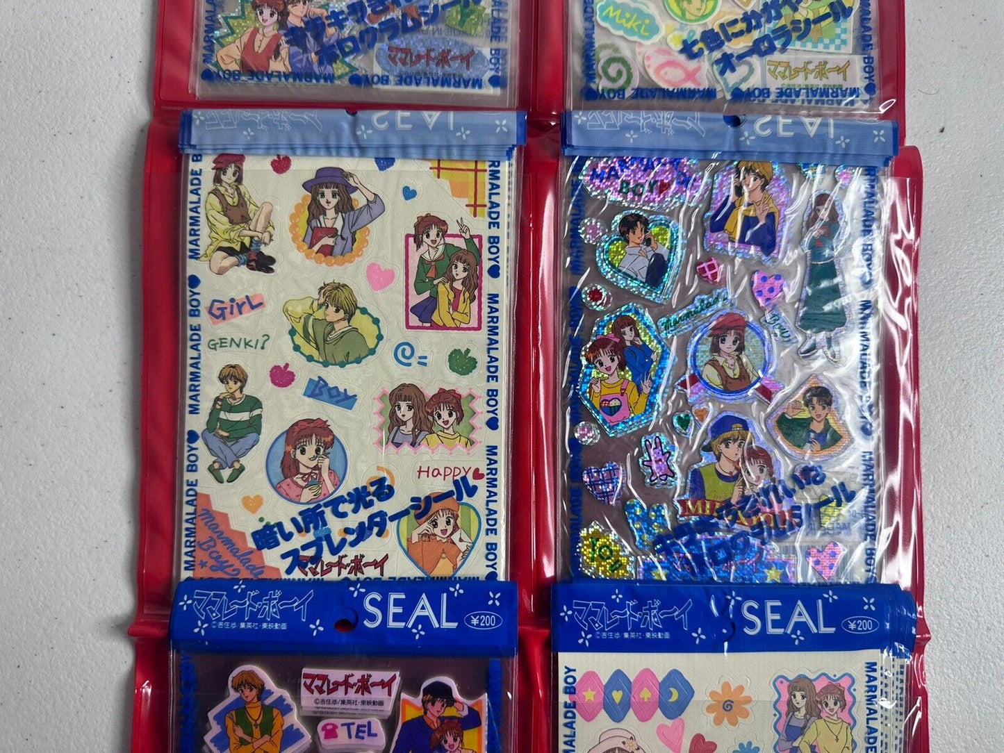 Rare Vintage 1992 Marmalade Boy Anime Sticker Set - Sealed Display, Collectible - TreasuTiques