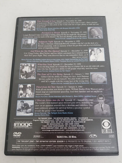 The Twilight Zone: The Complete First Season DVD Box Set - Definitive Edition - TreasuTiques