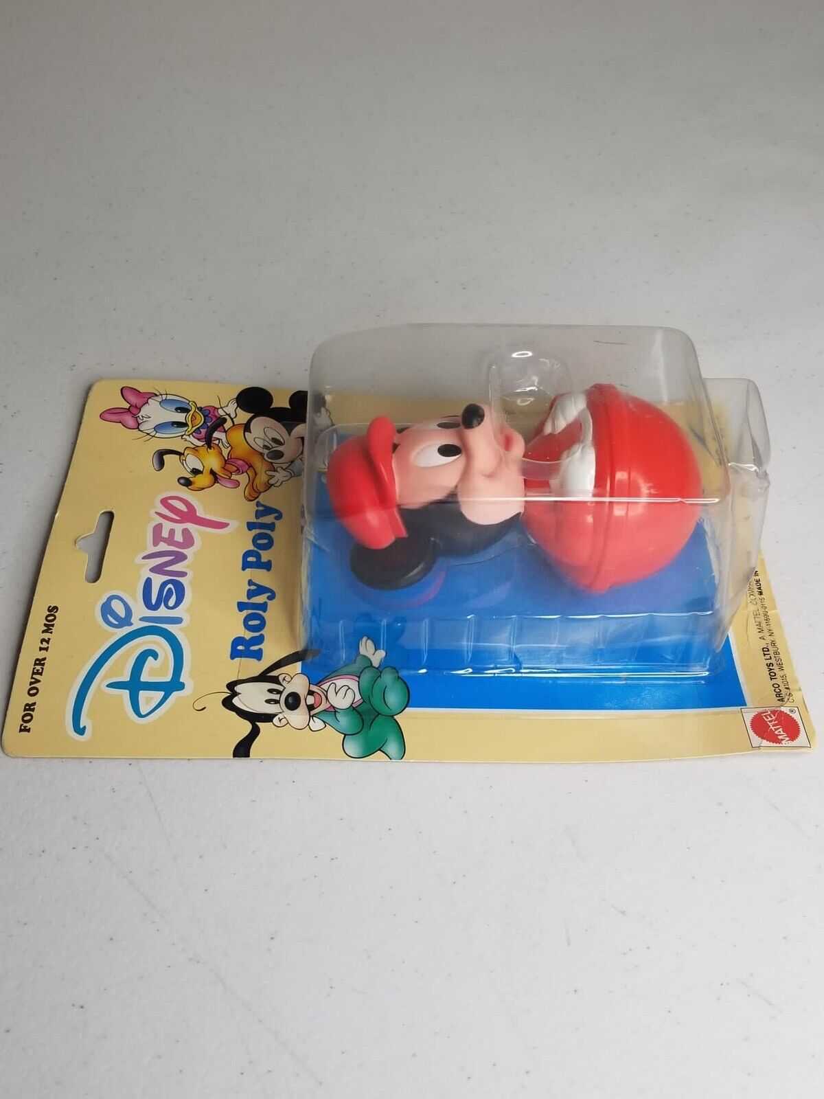 Vintage Disney Roly Poly Weeble Wobble Toy - Rare Mickey Mouse Collectible - TreasuTiques