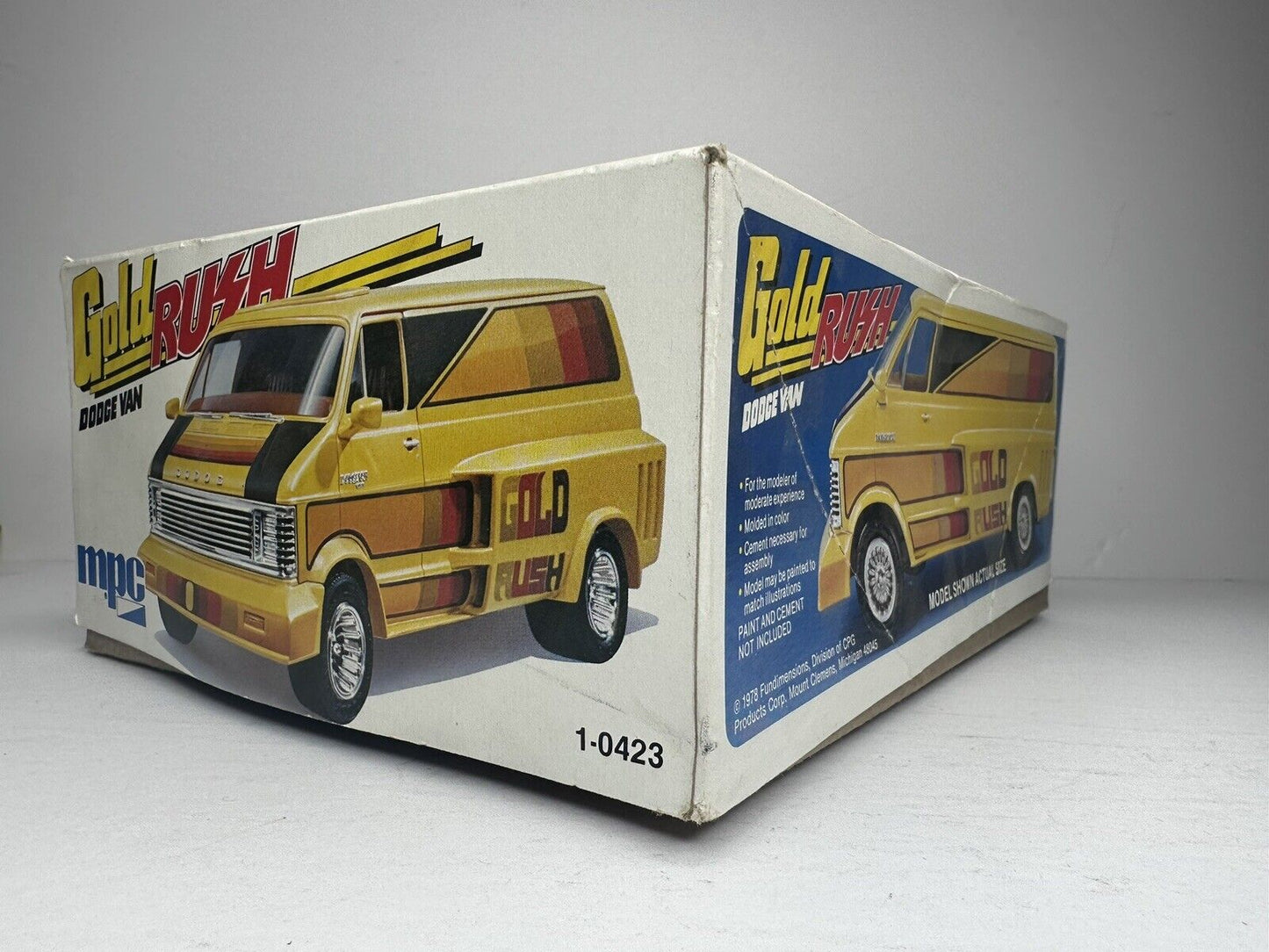 1978 Vintage MPC 1/25 Gold Rush Custom Dodge Van Model Kit - Complete with Original Box #1-0423 - TreasuTiques