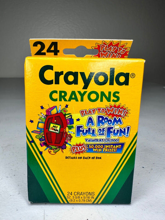 Vintage Crayola 24 Crayons 1996 Play To Win Game - New, Unopened Box - Rare Collectible - TreasuTiques