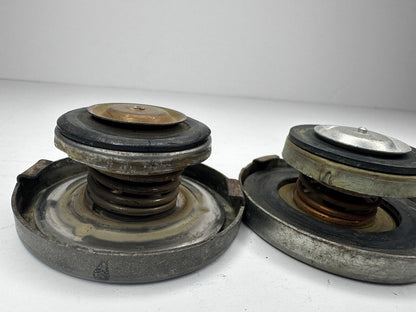 Authentic Trio of Vintage Riveted Radiator Caps - Classic Car Enthusiast's Dream Collectible - TreasuTiques